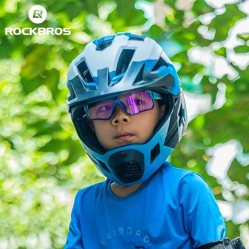 Kids Photochromic Cycling Sunglasses UV400 Protective Sports Eyewear-SP314-03 / Photochromic Lens