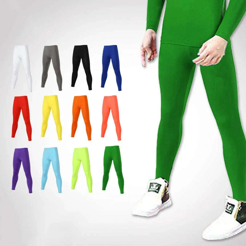 Kids Running Tights for Sports and Fitness-Sky Blue / Adults S