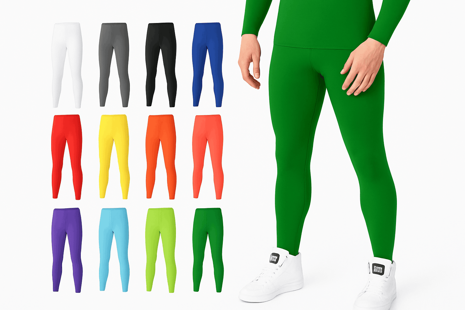 Kids Running Tights for Sports, Training, and Everyday Play-Sky Blue / Adults S