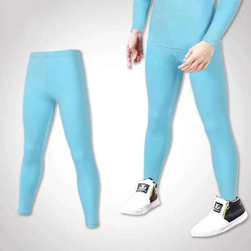 Kids Running Tights for Sports, Training, and Everyday Play-Sky Blue / Adults S