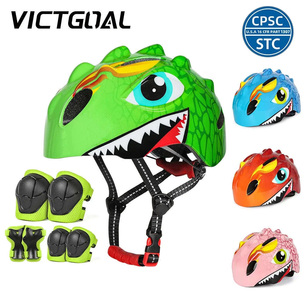 Kids Sports Safety Gear Set by VICTGOAL-Red Suit / S
