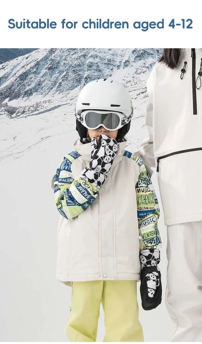 Kids Winter Ski Gloves Waterproof Non-Slip Touchscreen Warm Gloves-014-S349 / L