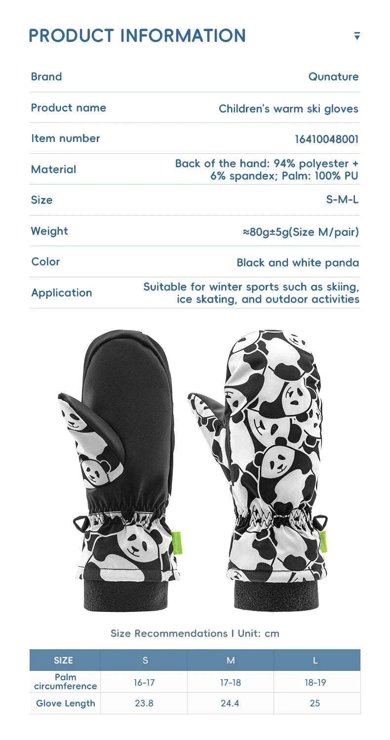 Kids Winter Ski Gloves Waterproof Non-Slip Touchscreen Warm Gloves-014-S349 / L