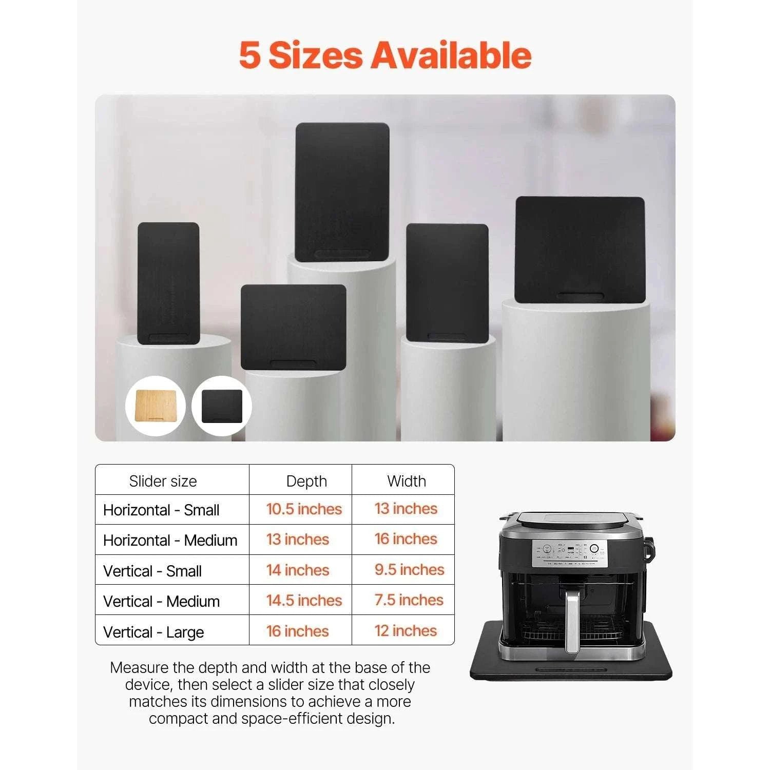 Kitchen Appliance Sliding Tray with Wheels for Coffee Makers-10.5 x 13 in / United States