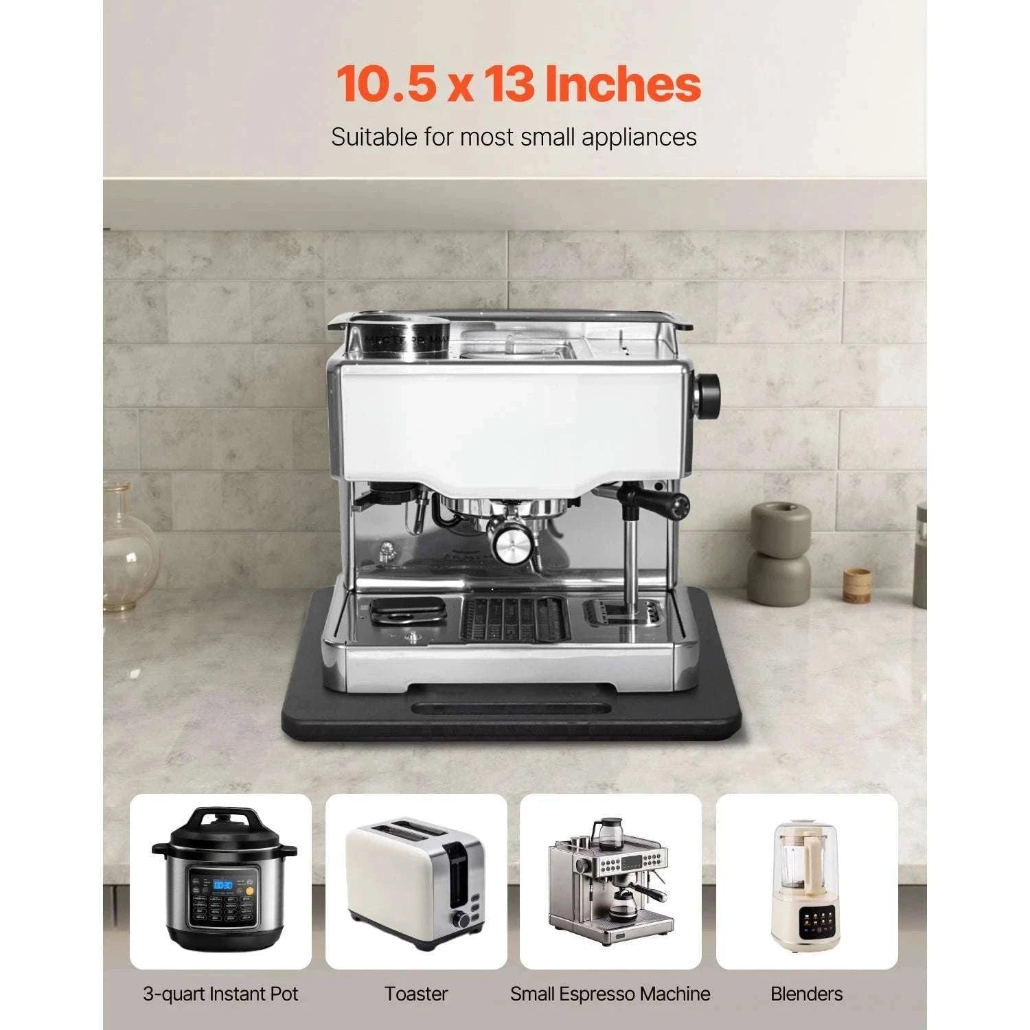 Kitchen Appliance Sliding Tray with Wheels for Coffee Makers-10.5 x 13 in / United States