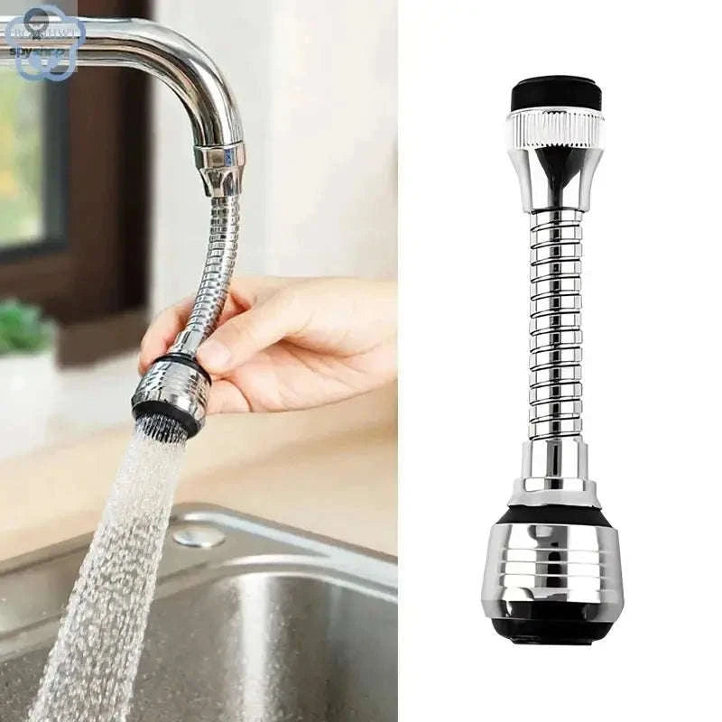 Kitchen Stainless Steel Faucet Extender – 360° Flexibility and Dual Water Modes-Light Grey