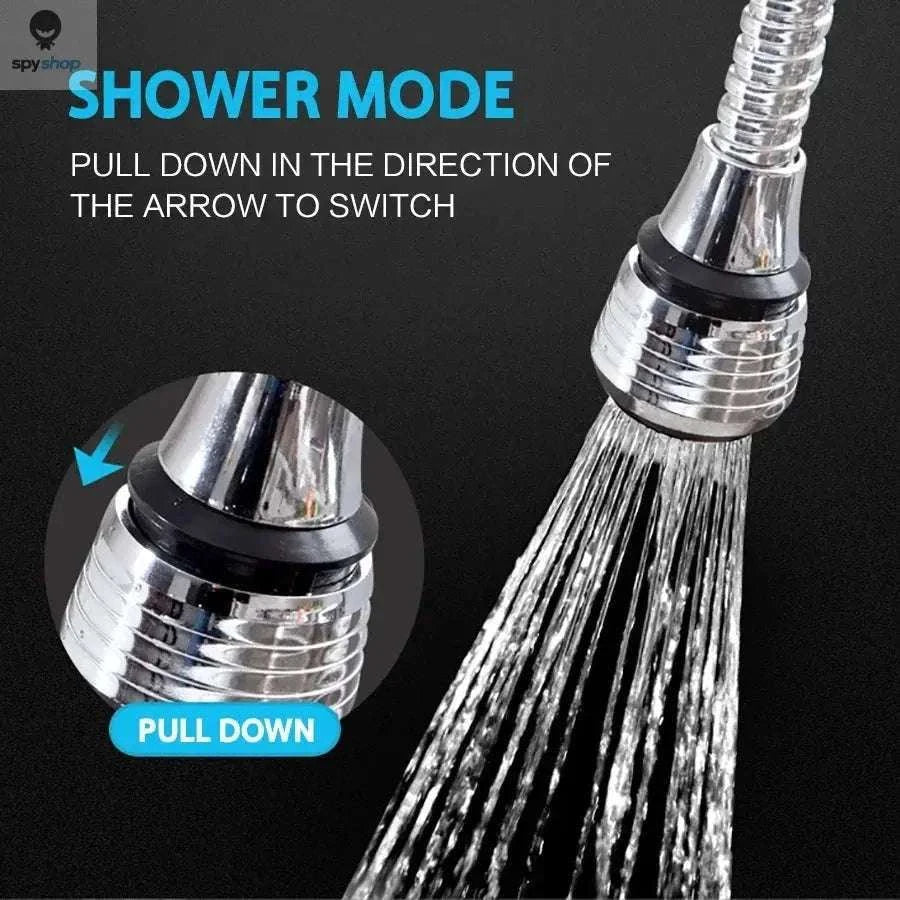 Kitchen Stainless Steel Faucet Extender – 360° Flexibility and Dual Water Modes-