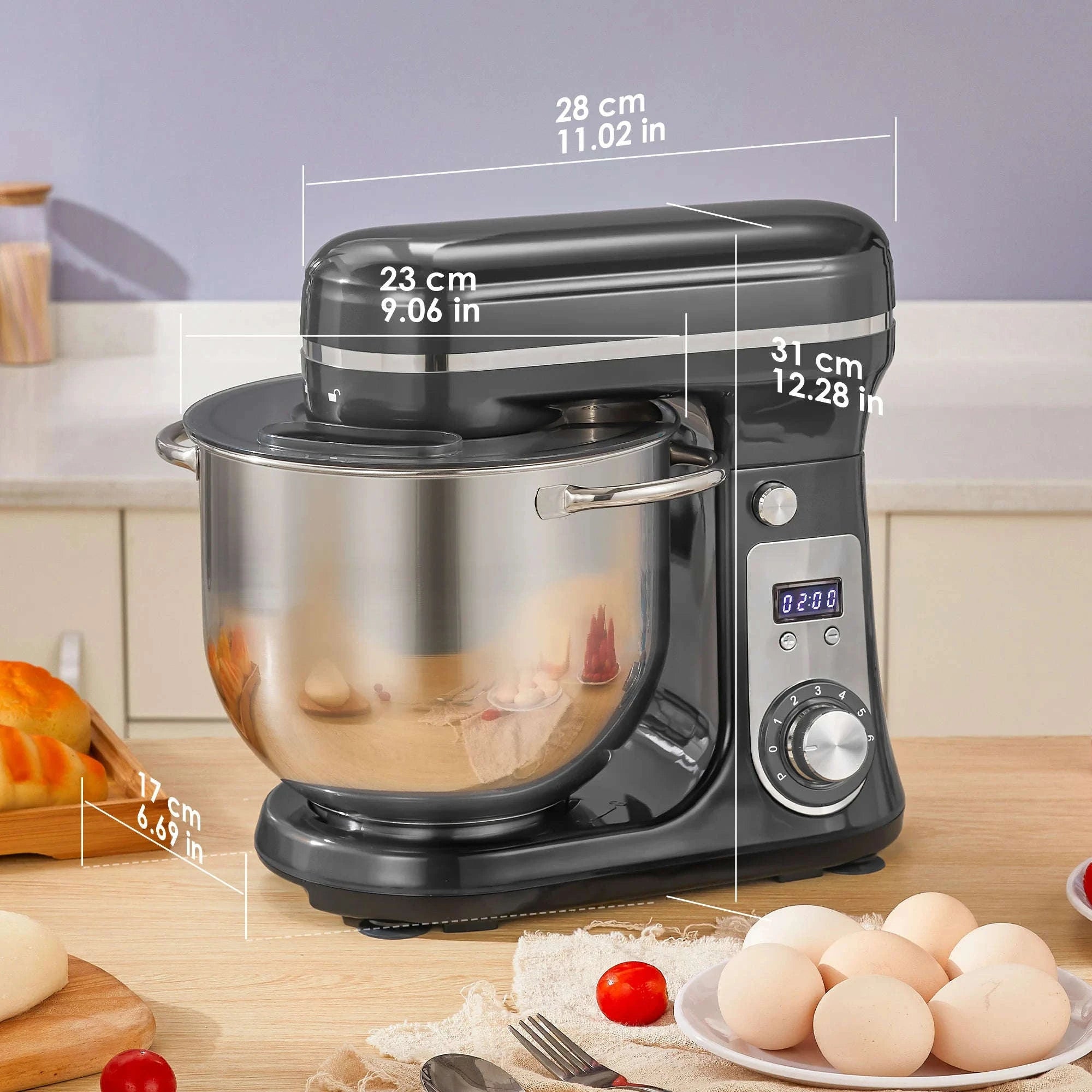 Kitchen Stand Mixer 6-Speed 1200W 6L-6L Red BM-601 / UK / United Kingdom