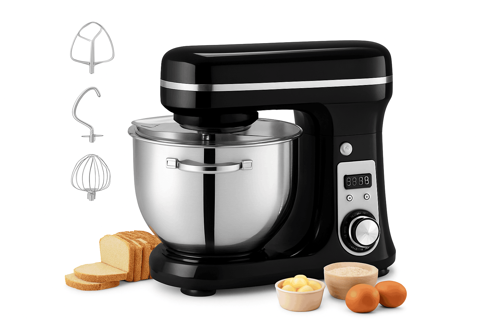 Kitchen Stand Mixer 6-Speed 1200W 6L-6L Red BM-601 / UK / United Kingdom