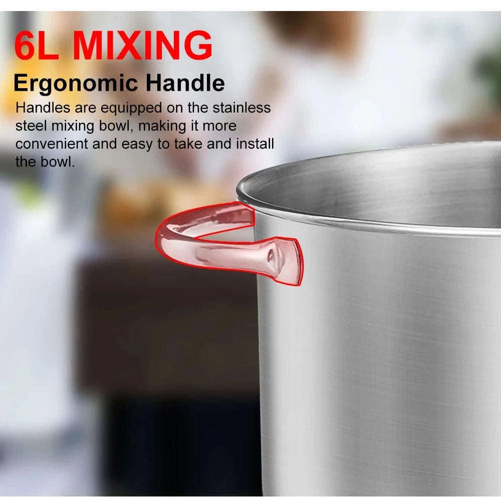Kitchen Stand Mixer 6-Speed 1200W 6L-6L Red BM-601 / UK / United Kingdom