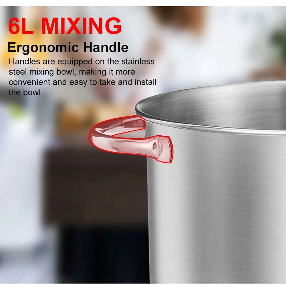 Kitchen Stand Mixer 6-Speed 1200W 6L-6L Red BM-601 / UK / United Kingdom
