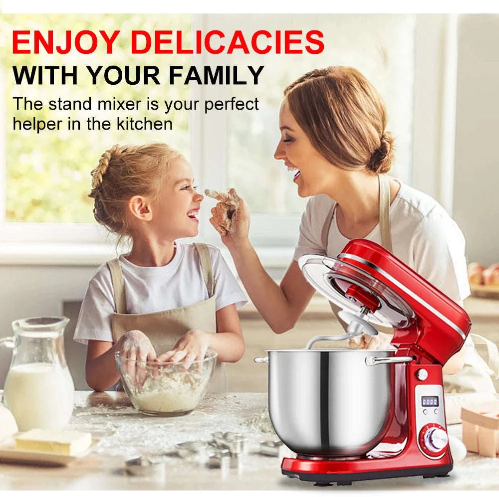 Kitchen Stand Mixer 6-Speed 1200W 6L-6L Red BM-601 / UK / United Kingdom