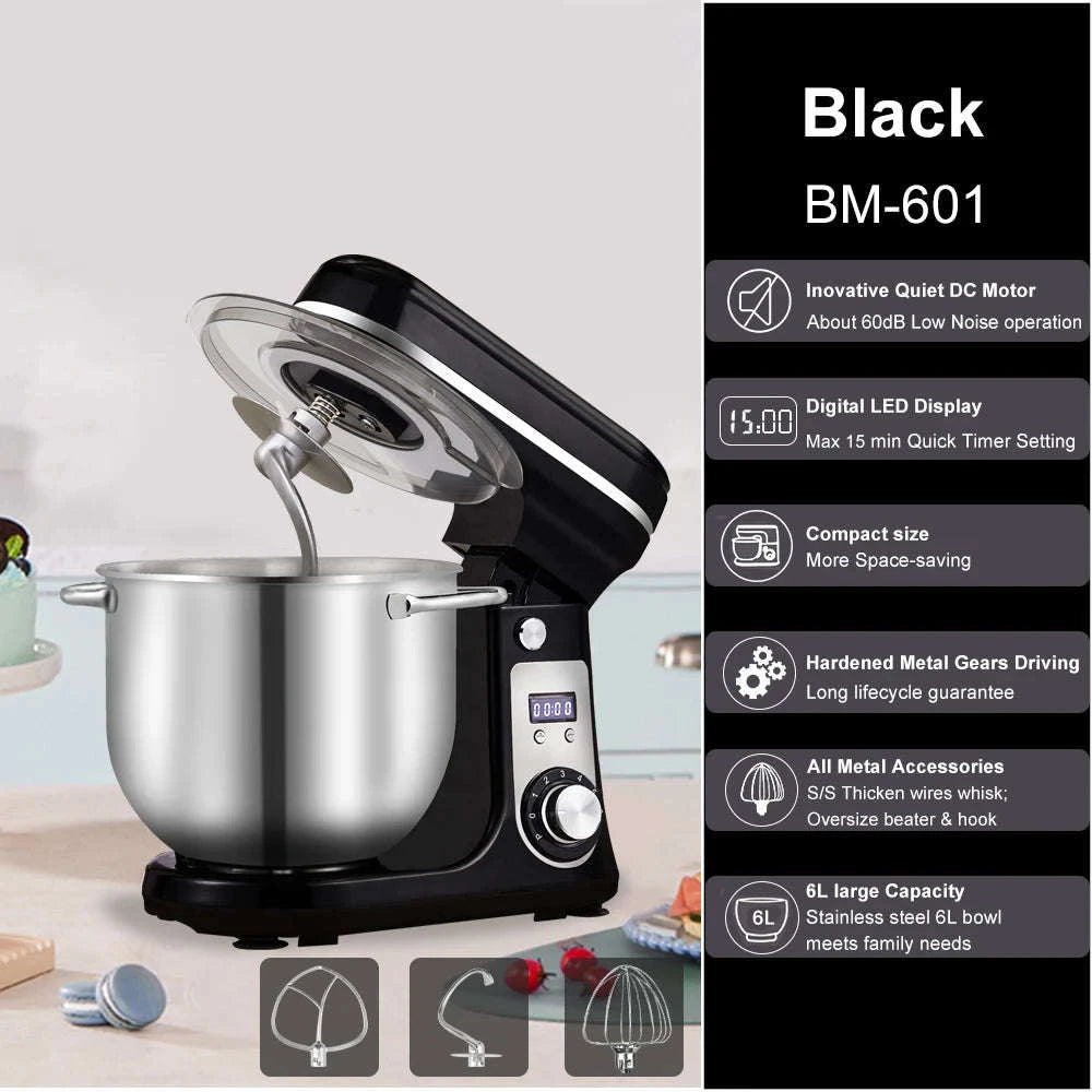 Kitchen Stand Mixer 6-Speed 1200W 6L-6L Red BM-601 / UK / United Kingdom