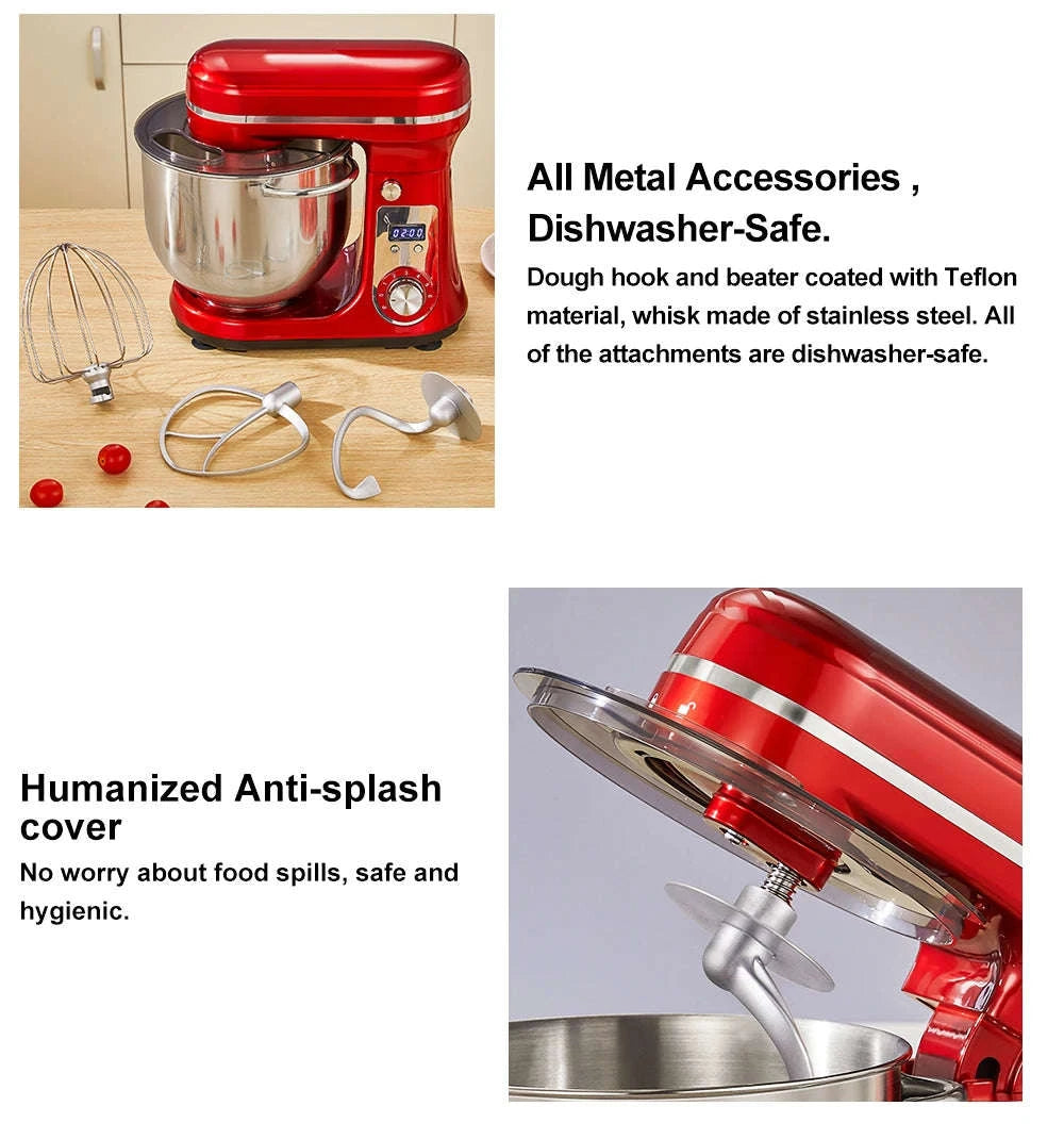 Kitchen Stand Mixer 6-Speed 1200W 6L-6L Red BM-601 / UK / United Kingdom