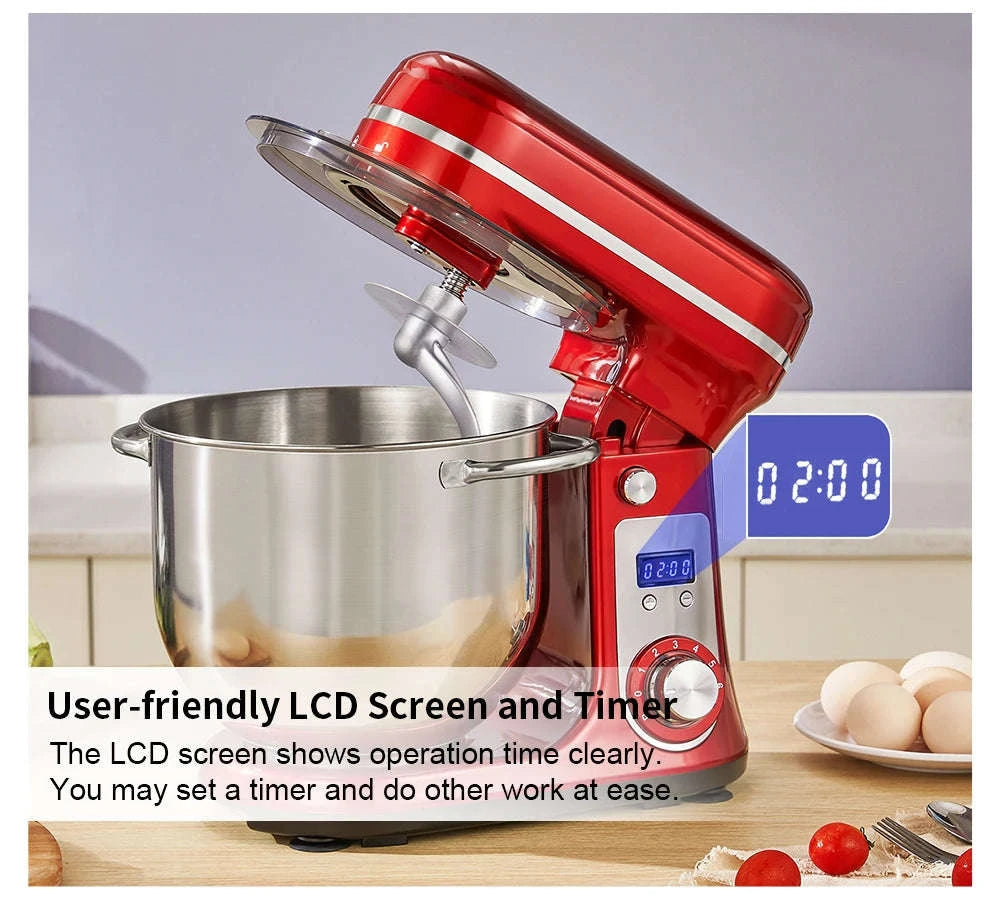 Kitchen Stand Mixer 6-Speed 1200W 6L-6L Red BM-601 / UK / United Kingdom