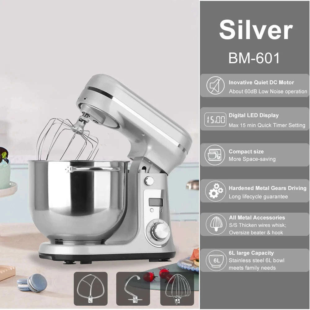 Kitchen Stand Mixer 6-Speed 1200W 6L-6L Red BM-601 / UK / United Kingdom
