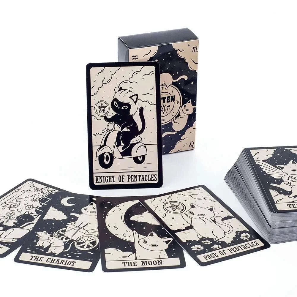 Kitten Tarot Deck with 78 Cards and Whimsical Cat Art-TK11K
