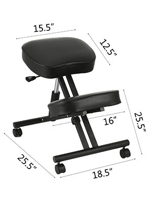 Ergonomická kľačiaca stolička s hrubou poduškou a hojdacím dreveným rámom
