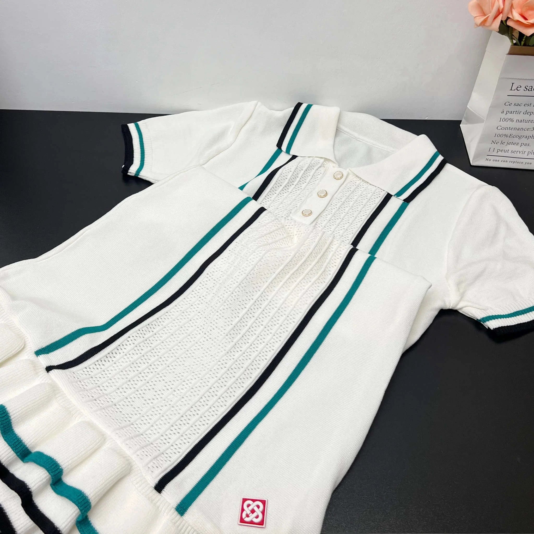 Knitted Bodycon Mini Dress with Ruffled Hem-Long Sleeve 2855 / One Size