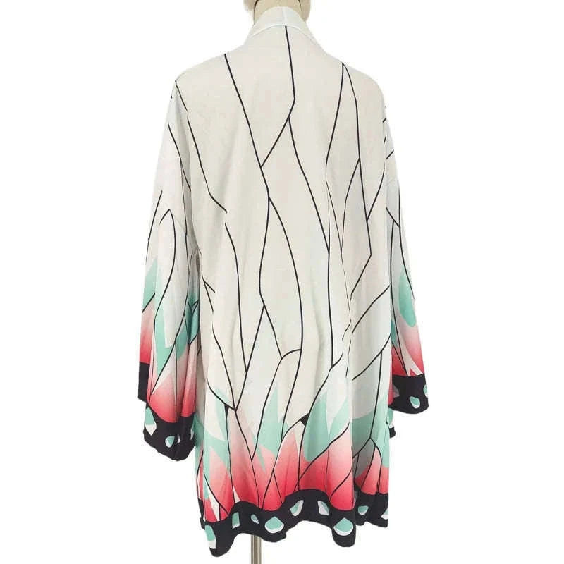 Kochou Shinobu Cosplay Costume Kimono Cardigan Cloak for Women-One Size / cloak