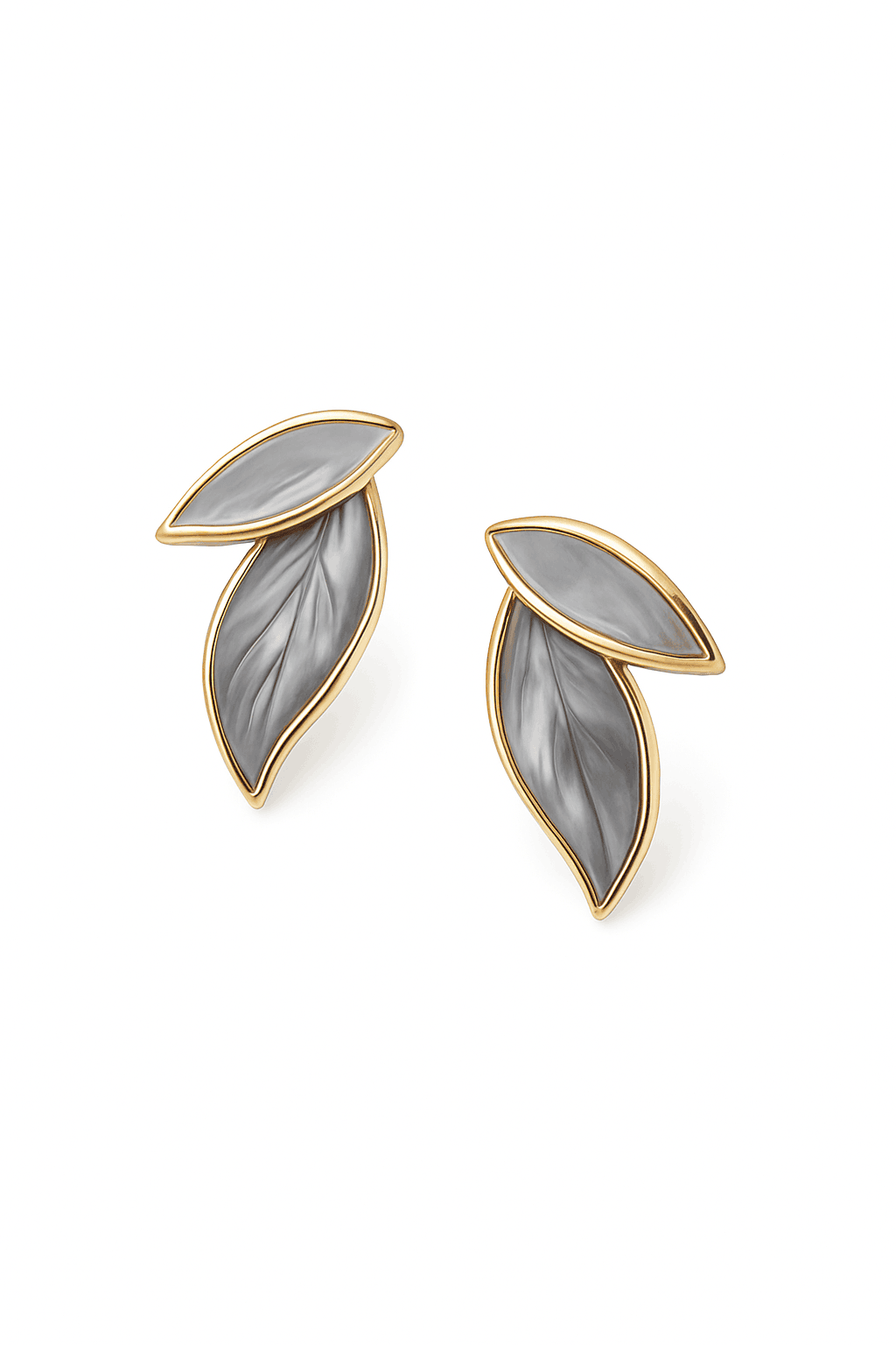 Korean Metal Leaf Stud Earrings for Effortless Everyday Style-661730