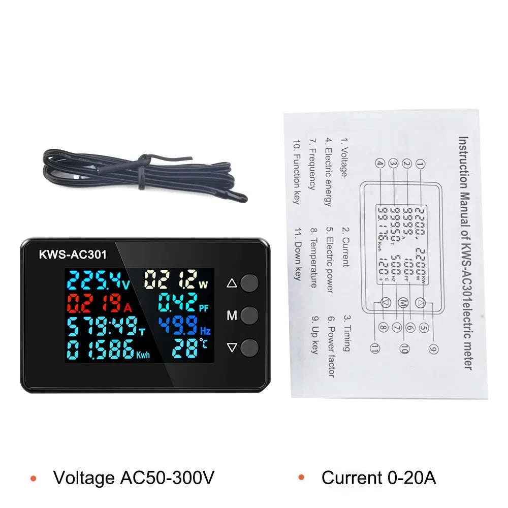 KWS-AC301 Wattmeter Power Meter Voltmeter-KWS-AC301L C