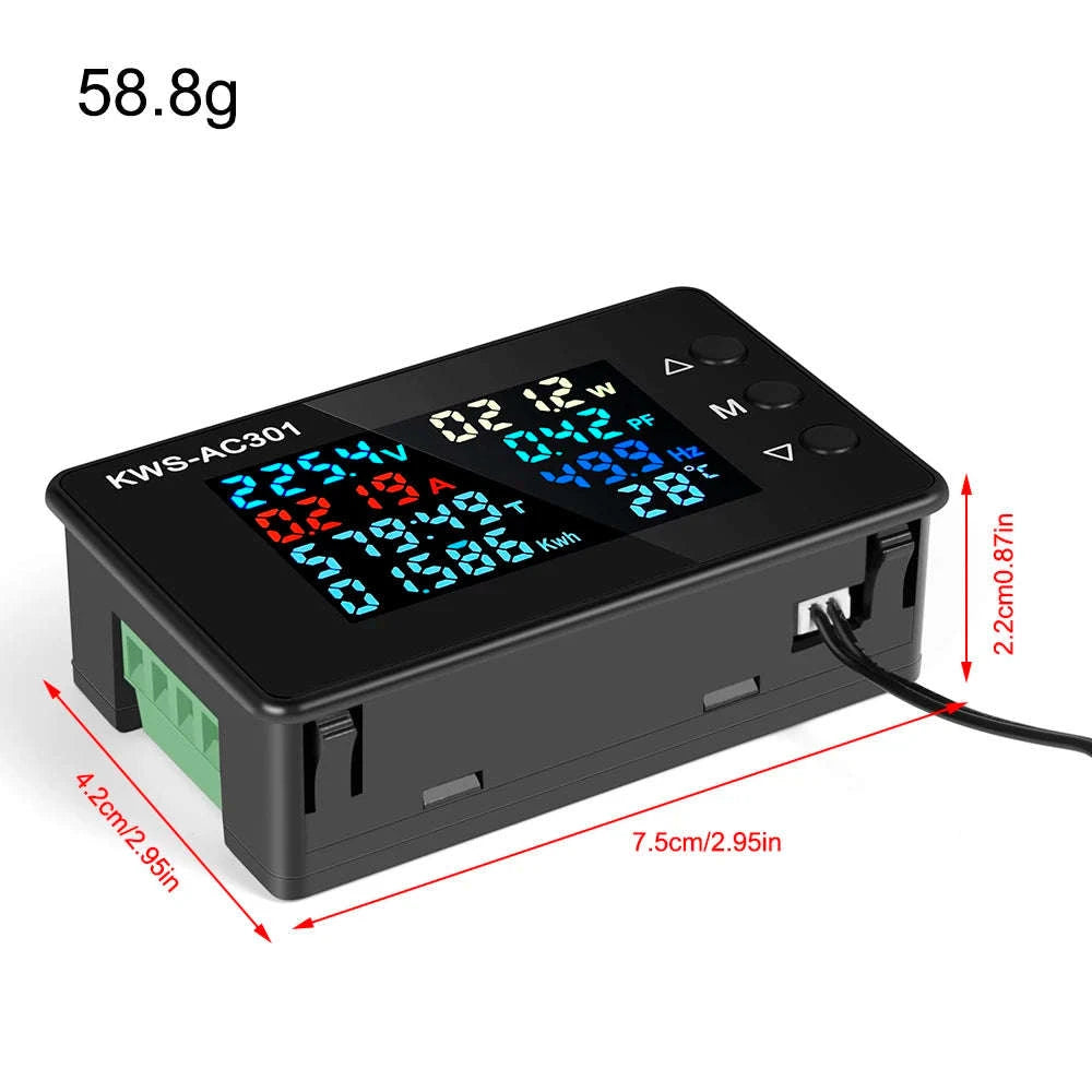 KWS-AC301 Wattmeter Power Meter Voltmeter-KWS-AC301L C