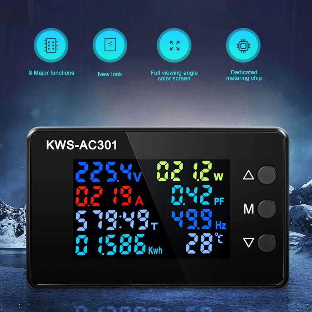 KWS-AC301 Wattmeter Power Meter Voltmeter-KWS-AC301L C