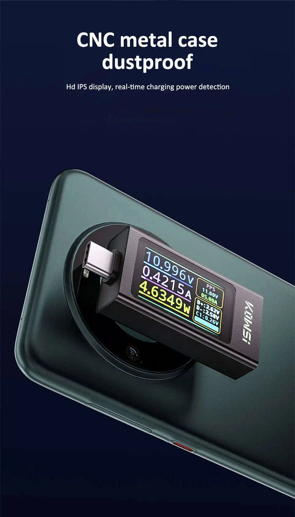KWS-X1 4V-30V 12A Type C Tester Voltmeter Ammeter-KWS-X1 / CHINA