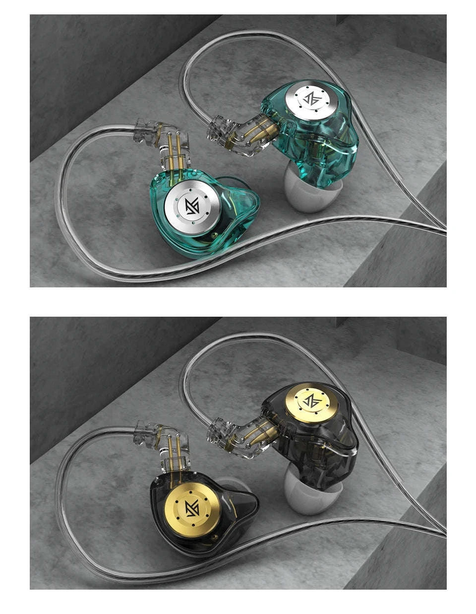 KZ EDX PRO In‑Ear Monitors-Cyan NO MIC / CHINA