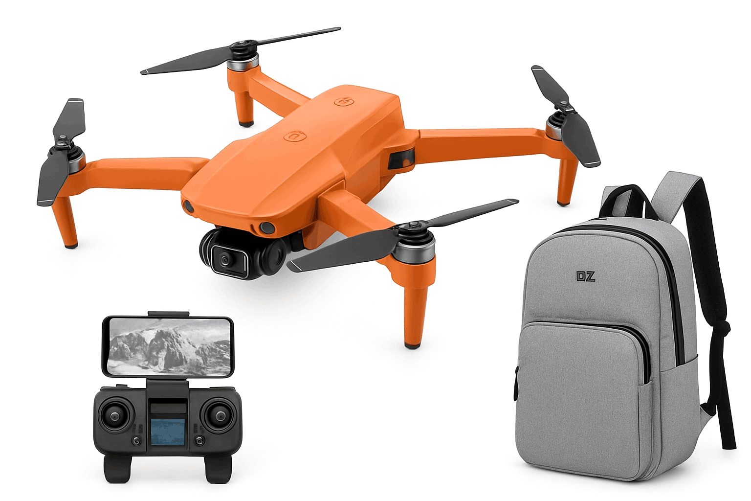 L900 Pro 4K GPS Drone with Foldable Design and FPV-Orange 1B Foambox
