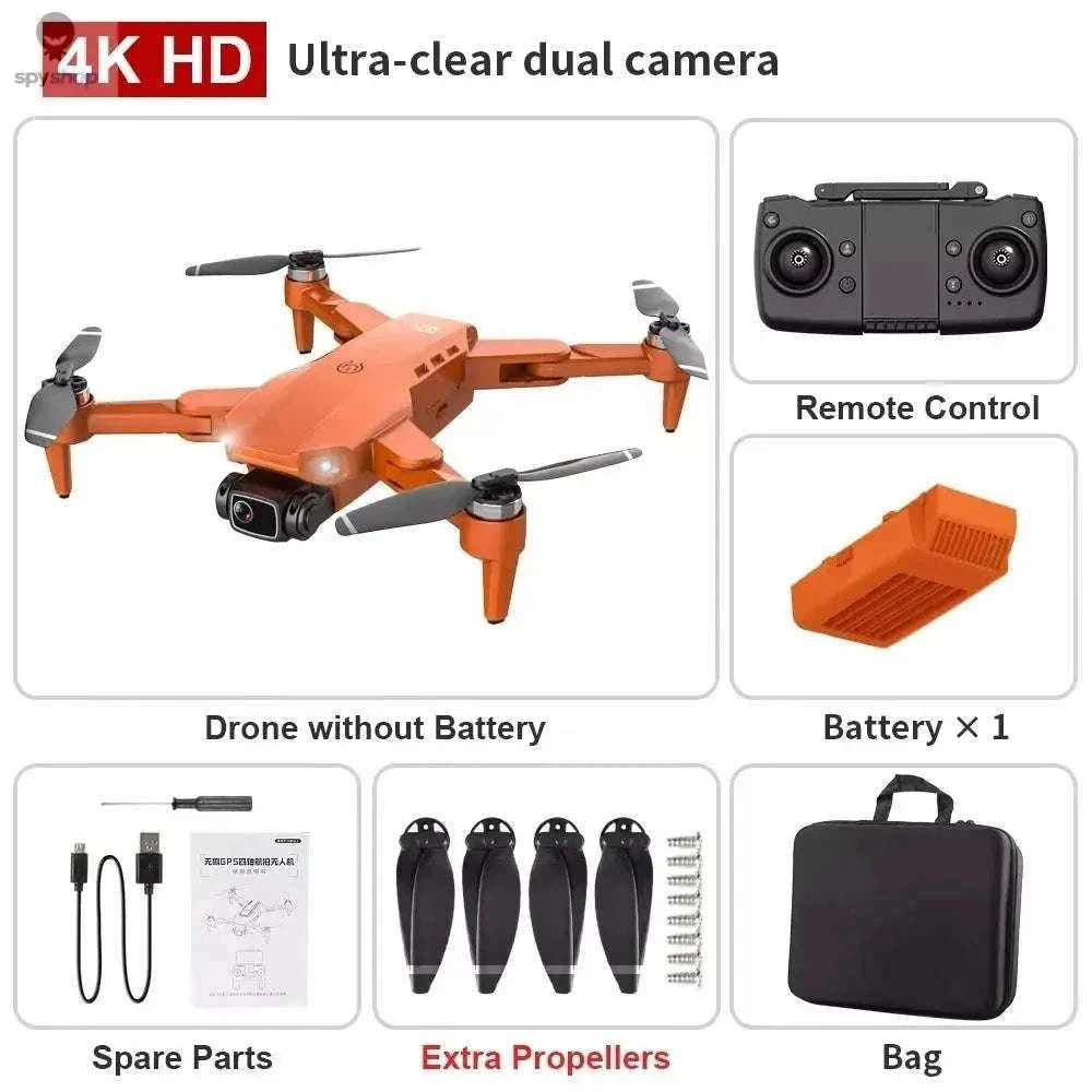 L900 Pro 4K GPS Drone with Foldable Design and FPV-Orange 1B Foambox