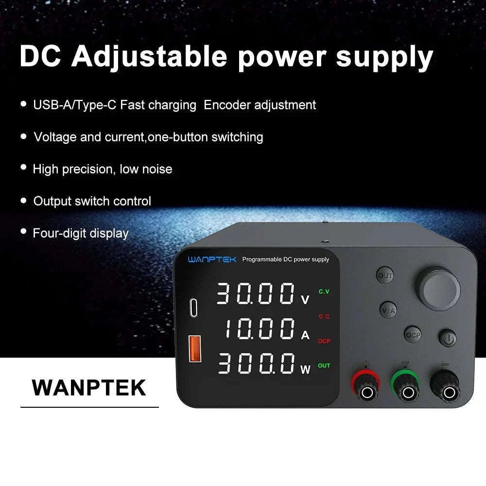 Lab Bench Power Supply Adjustable DC Unit-TPS3010 30V 10A / Poland