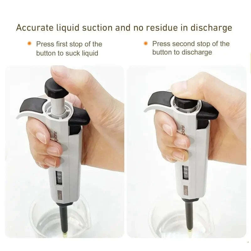 Laboratory Micro Pipette Gun, Single Channel, Adjustable Volume-100-1000ul