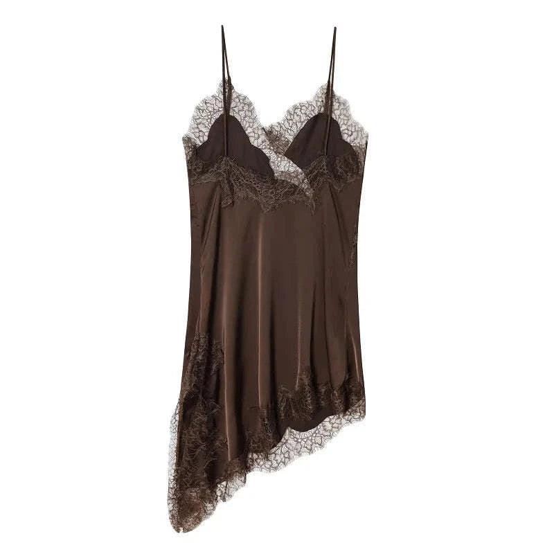 Lace Slip Mini Dress-Lace Dress / XS