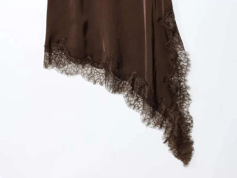 Lace Slip Mini Dress-Lace Dress / XS