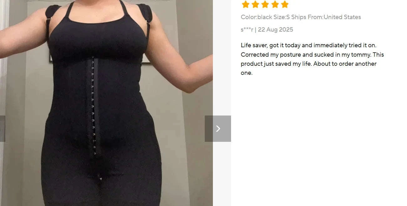 Lace Trim Shapewear Bodysuit with Tummy Control & Zipper-black / S / United States