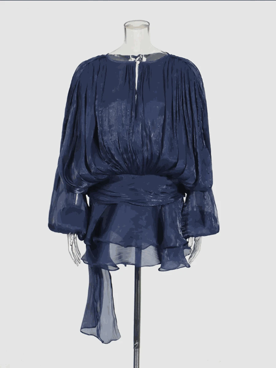 Lace-Up Patchwork Mini Dress-LIGHTPINK / S