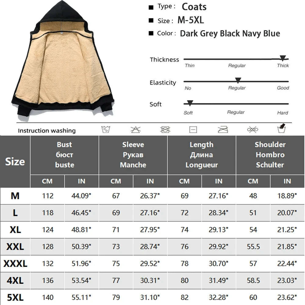 Lambswool Hoodie Jacket-Dark Grey / XXL