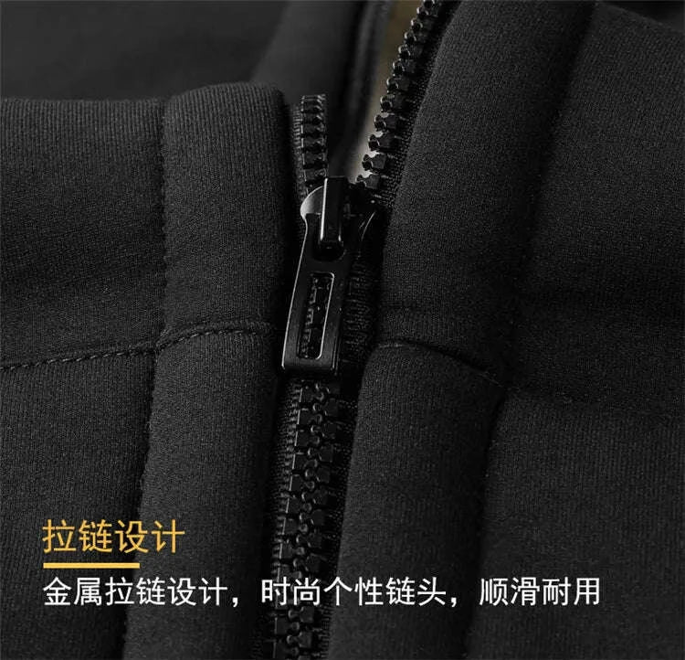 Lambswool Hoodie Jacket-Dark Grey / XXL