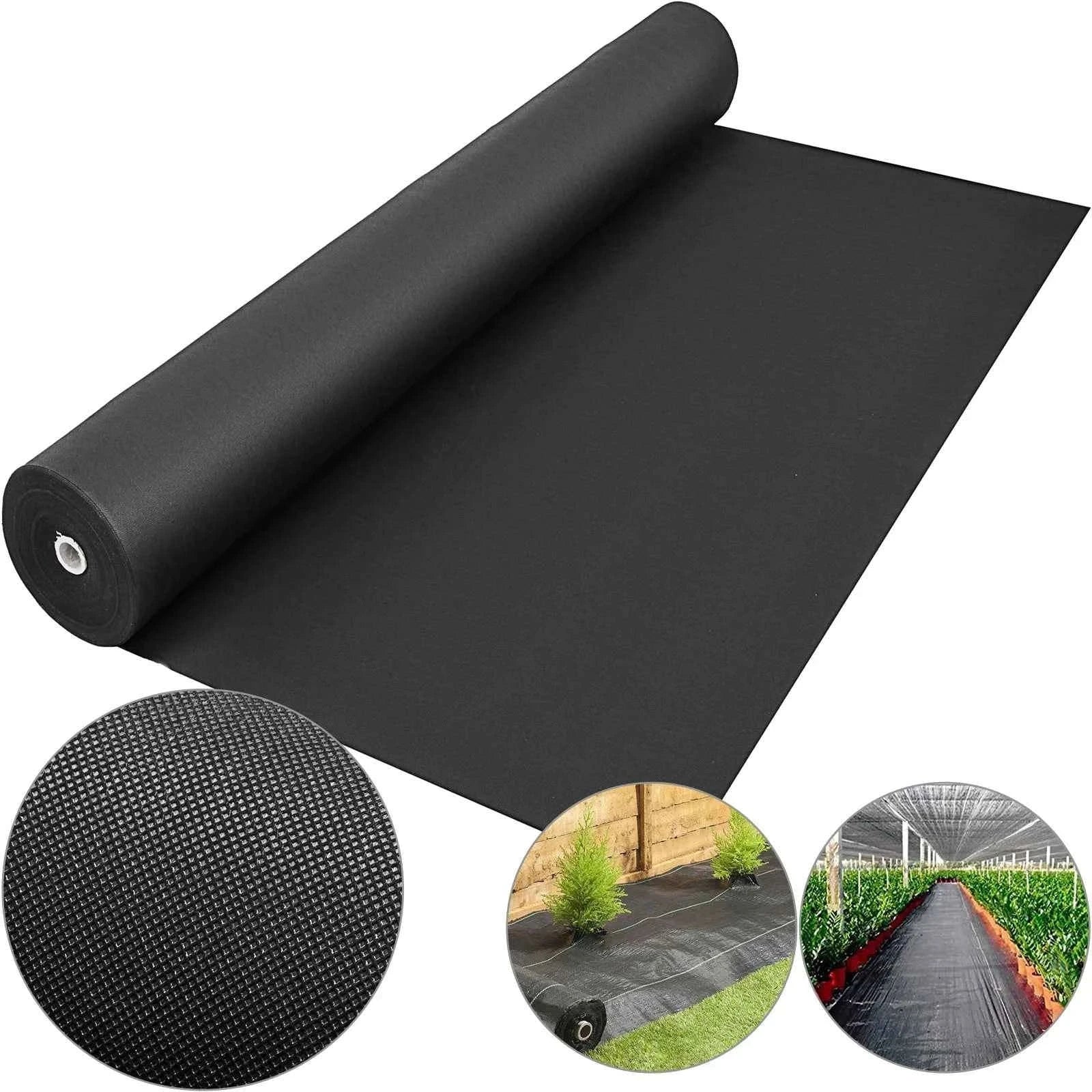 Landscape Fabric 6 ft x 300 ft Heavy Duty Weed Barrier-black / 6x300 feet / spain