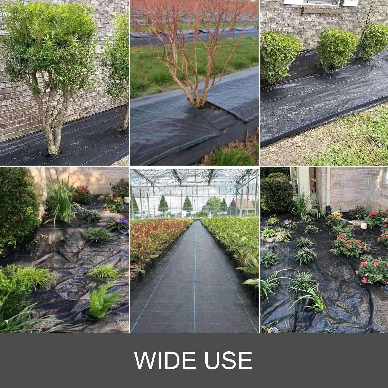 Landscape Fabric 6 ft x 300 ft Heavy Duty Weed Barrier-black / 6x300 feet / spain