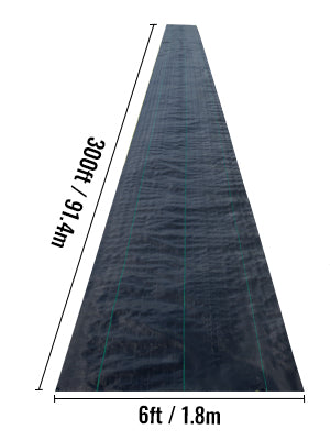 Landscape Fabric 6 ft x 300 ft Heavy Duty Weed Barrier