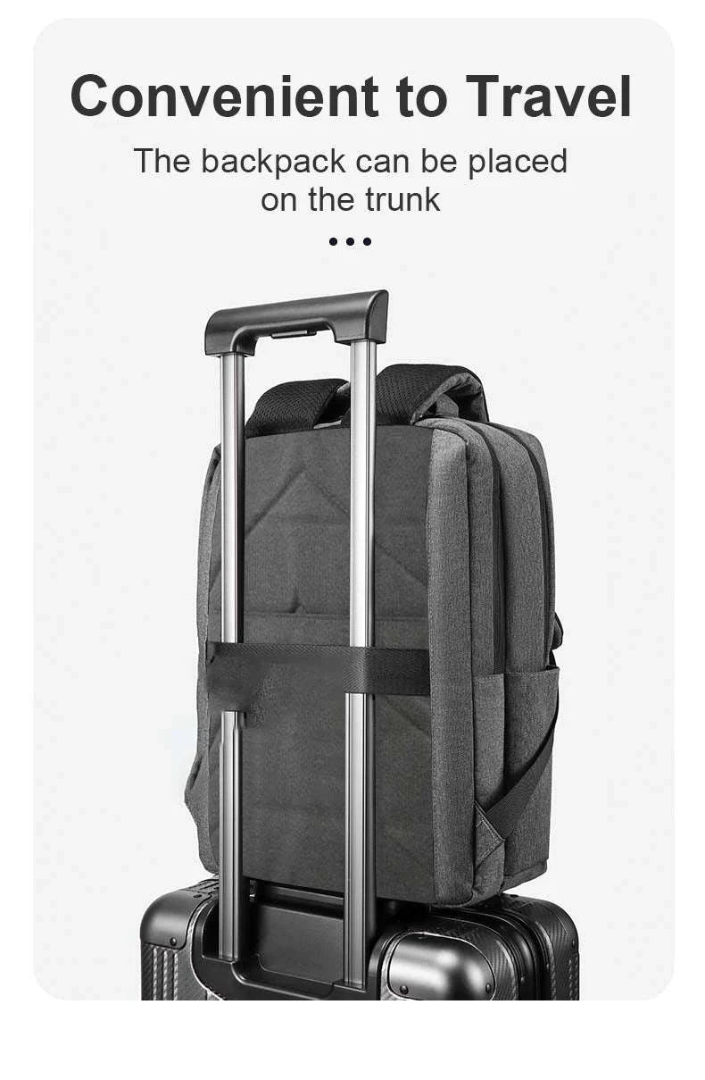 Laptop Backpack 17.3 Inch Large-Capacity Waterproof Travel Bag-Light Gray / 17.3