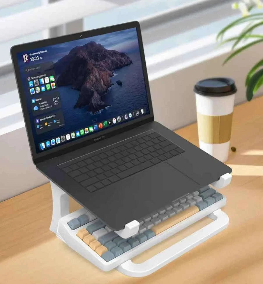 Laptop Stand with Keyboard Tray-white / China Mainland