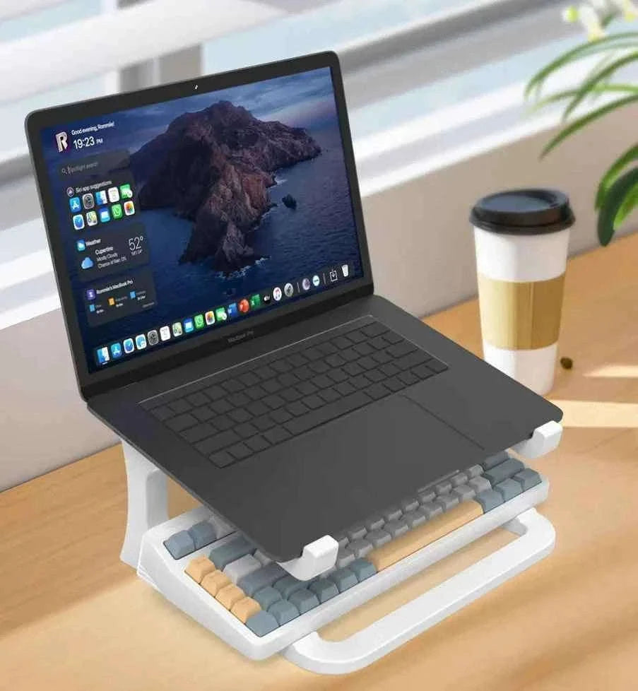 Laptop Stand with Keyboard Tray-white / China Mainland