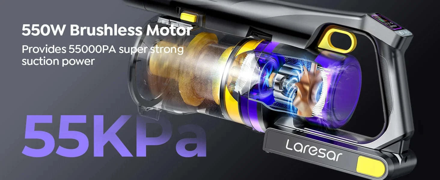Laresar X11 Cordless Vacuum Cleaner – 550W Power and Deep Suction-EU PLUG / Poland