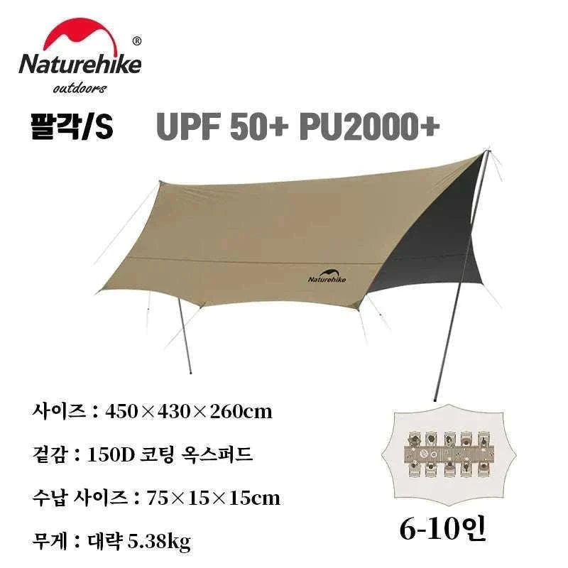 Large 17㎡ Camping Sun Shelter for 10–12 People Outdoor Awning-M / Poland