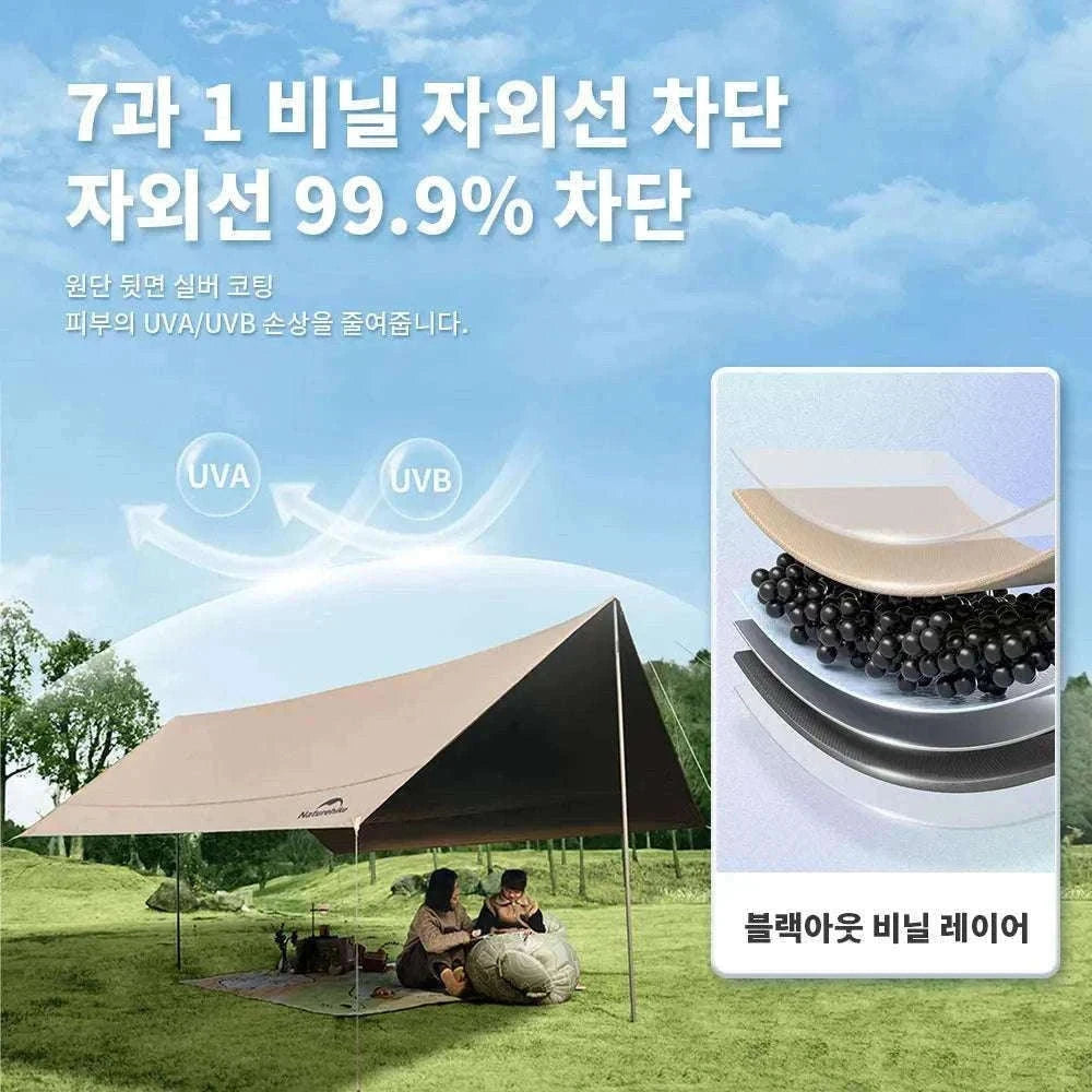 Large 17㎡ Camping Sun Shelter for 10–12 People Outdoor Awning-M / Poland