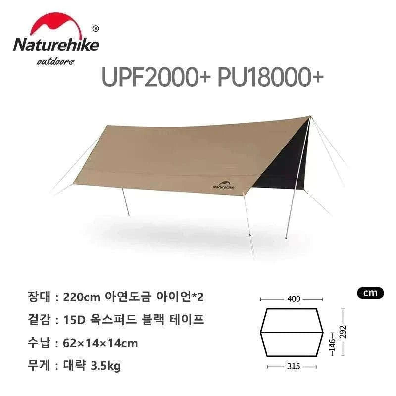 Large 17㎡ Camping Sun Shelter for 10–12 People Outdoor Awning-M / Poland